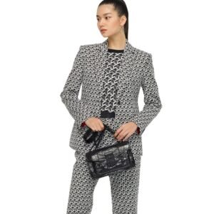 MCM SMALL TRAVIA QUILTED SHOULDER BAG IN CRUSHED LEATHER BLACK