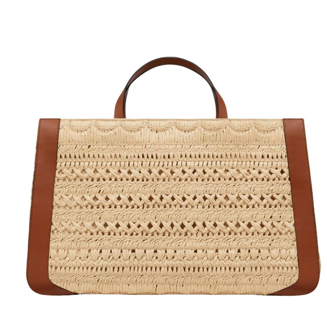 VALENTINO GARAVANI VLOGO SIGNATURE EMBROIDERED RAFFIA HANDBAG - Image 2
