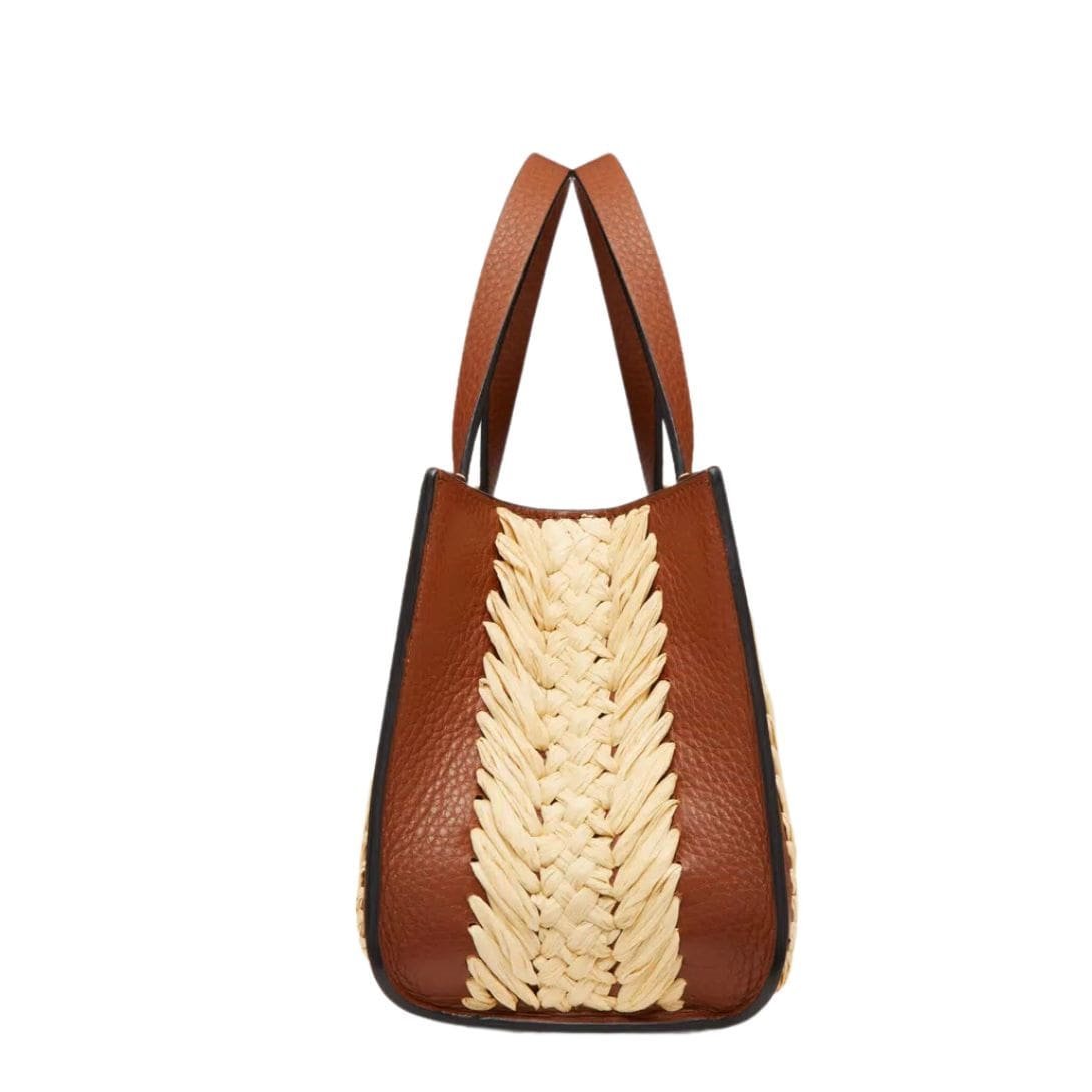 VALENTINO GARAVANI VLOGO SIGNATURE RAFFIA SMALL HANDBAG - Image 5