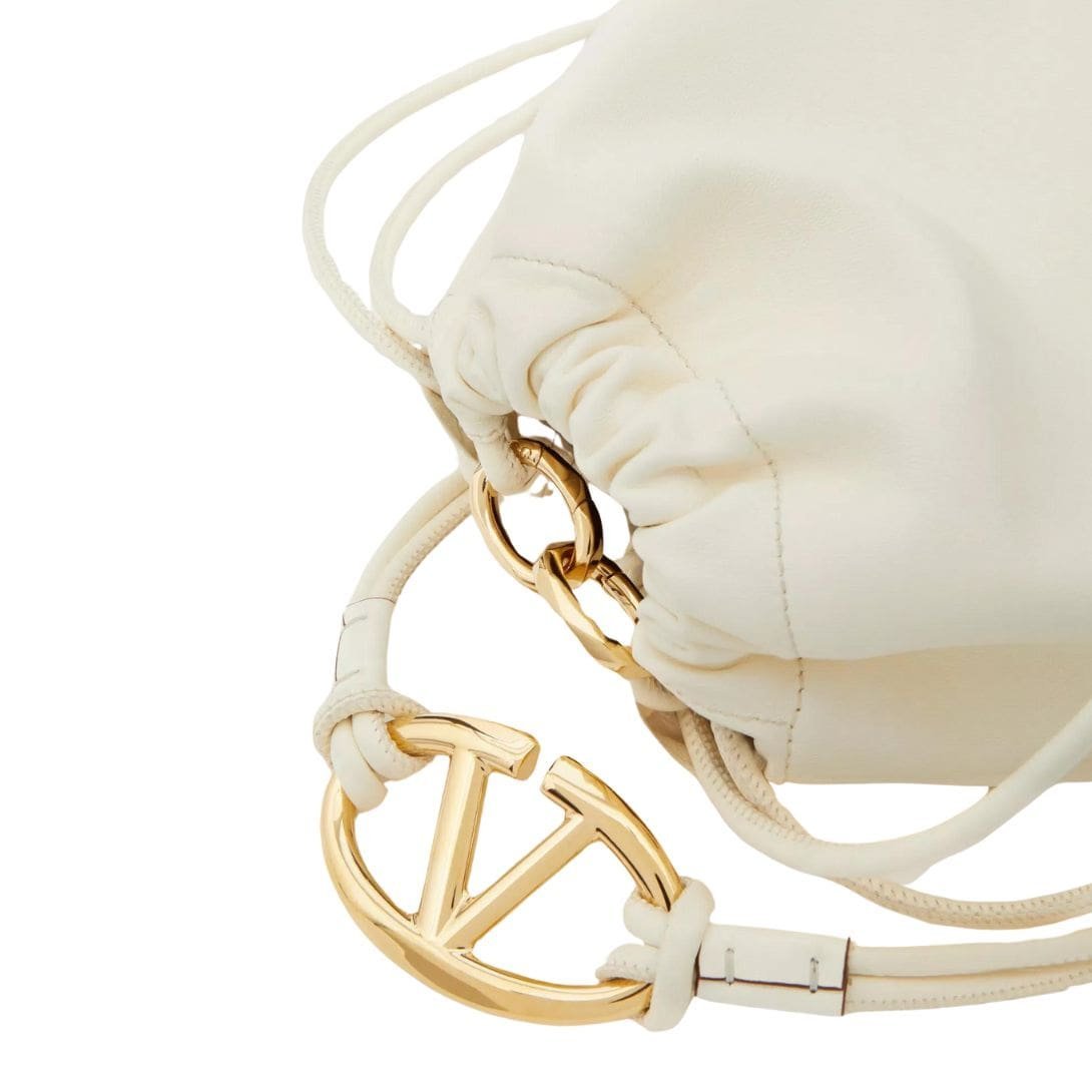 VALENTINO GARAVANI VLOGO POUF NAPPA LEATHER MINI BUCKET BAG - Image 7
