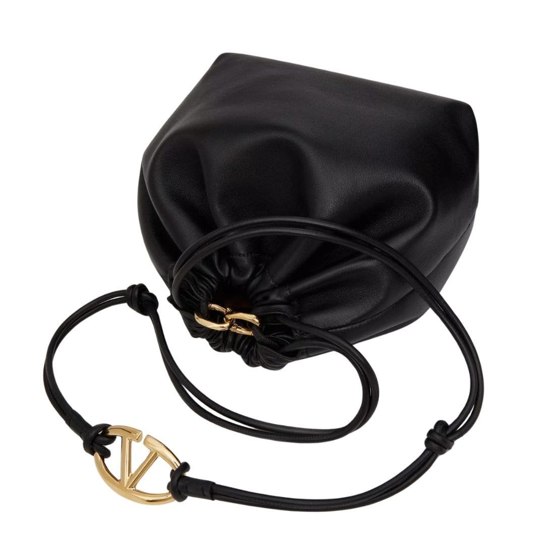 VALENTINO GARAVANI VLOGO POUF NAPPA LEATHER POUCH - Image 5