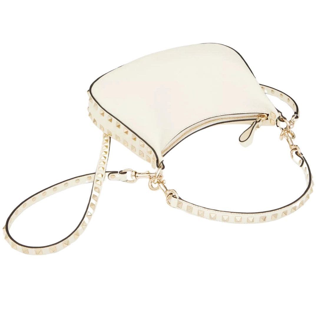 VALENTINO SMALL ROCKSTUD HOBO BAG IN GRAINY CALFSKIN - Image 7