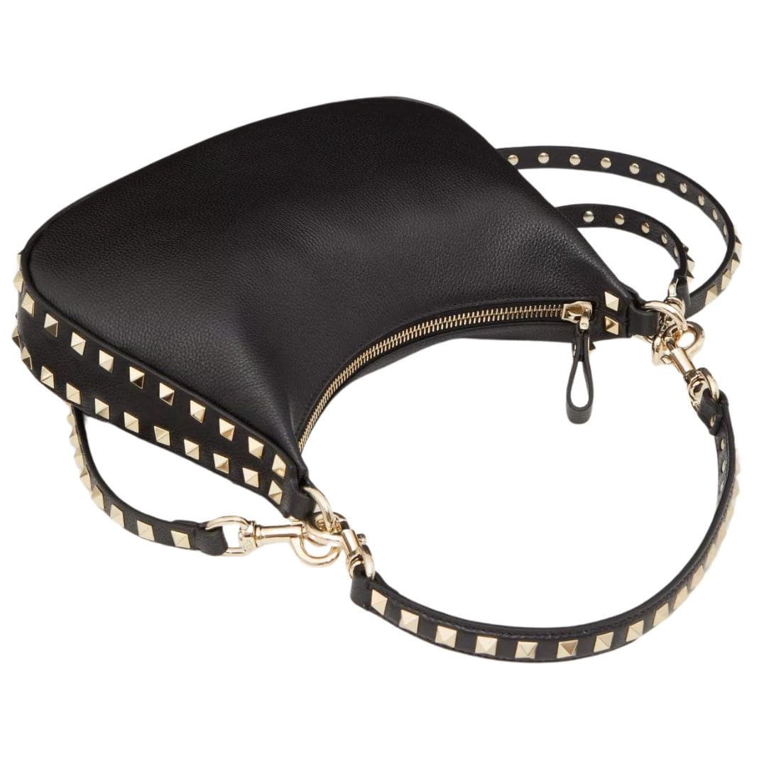 VALENTINO SMALL ROCKSTUD HOBO BAG IN GRAINY CALFSKIN - Image 7