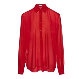 MAGDA BUTRYM SHEER CLASSIC SHIRTS IN RED