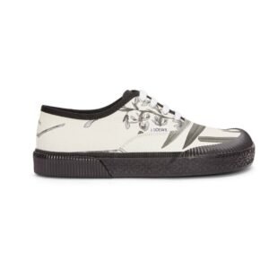 LOEWE TERRA VULCA LACE UP SNEAKER IN PRINTED CANVAS