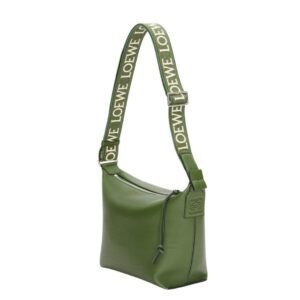 LOEWE SMALL CUBI CROSSBODY BAG IN SUPPLE SMOOTH CALFSKIN AND JACQUARD