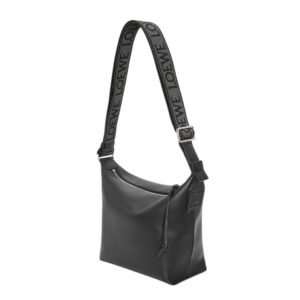 LOEWE SMALL CUBI CROSSBODY BAG IN SUPPLE SMOOTH CALFSKIN AND JACQUARD