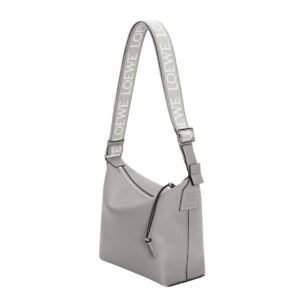 LOEWE SMALL CUBI CROSSBODY BAG IN SUPPLE SMOOTH CALFSKIN AND JACQUARD