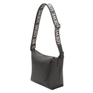 LOEWE SMALL CUBI CROSSBODY BAG IN SUPPLE SMOOTH CALFSKIN AND JACQUARD