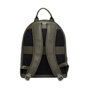 SANTONI GREEN TUMBLED LEATHER BACKPACK