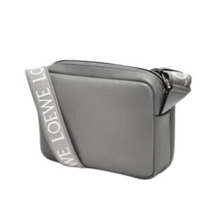 LOEWE XS MILITARY MESSENGER BAG IN SUPPLE SMOOTH CALFSKIN AND JACQUARD