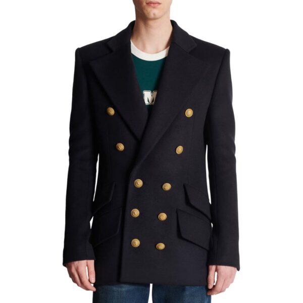 BALMAIN SHORT MILITARY STYLE COAT - Image 7