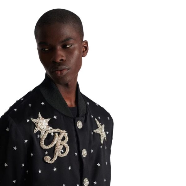 BALMAIN STARS EMBROIDERED BOMBER JACKET - Image 7