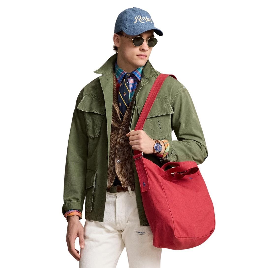 RALPH LAUREN CANVAS SHOPPER TOTE - Image 6