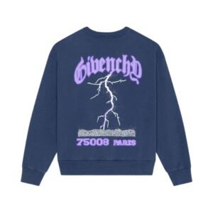 GIVENCHY BOXY FIT SWEATSHIRT IN FLEECE WITH REFLECTIVE ARTWORK