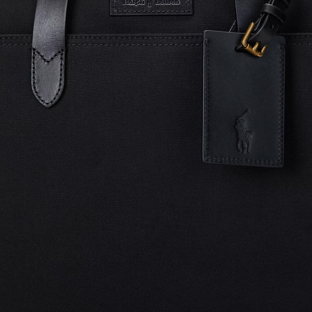 RALPH LAUREN LEATHER-TRIM CANVAS BRIEFCASE - Image 5
