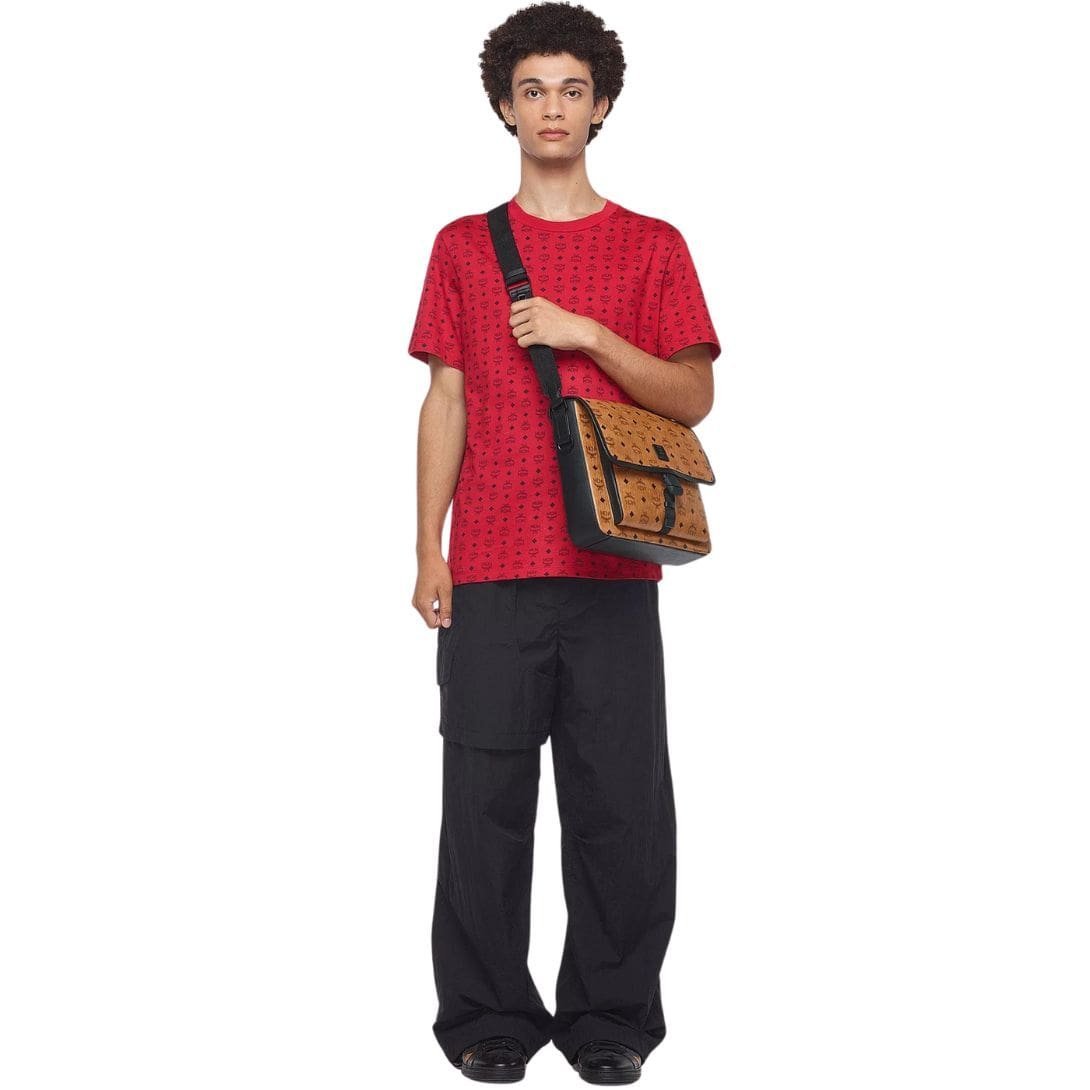 MCM SMALL KLASSIK MESSENGER IN VISETOS COGNAC - Image 5