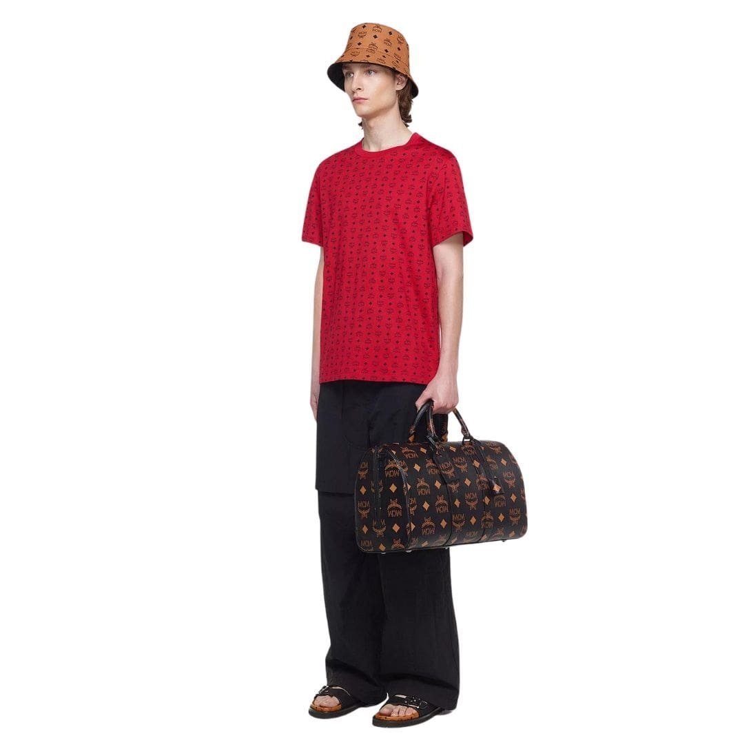 MCM OTTOMAR WEEKENDER BAG IN MAXI VISETOS BLACK - Image 5