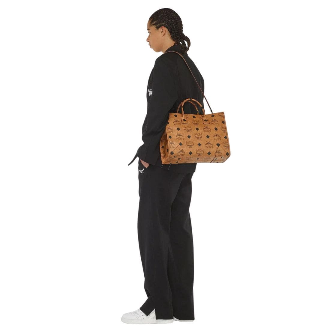 MCM MÜNCHEN TOTE IN MAXI VISETOS COGNAC - Image 5