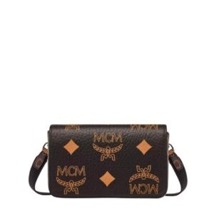 MCM MINI AREN CAMERA BAG IN MAXI VISETOS BLACK