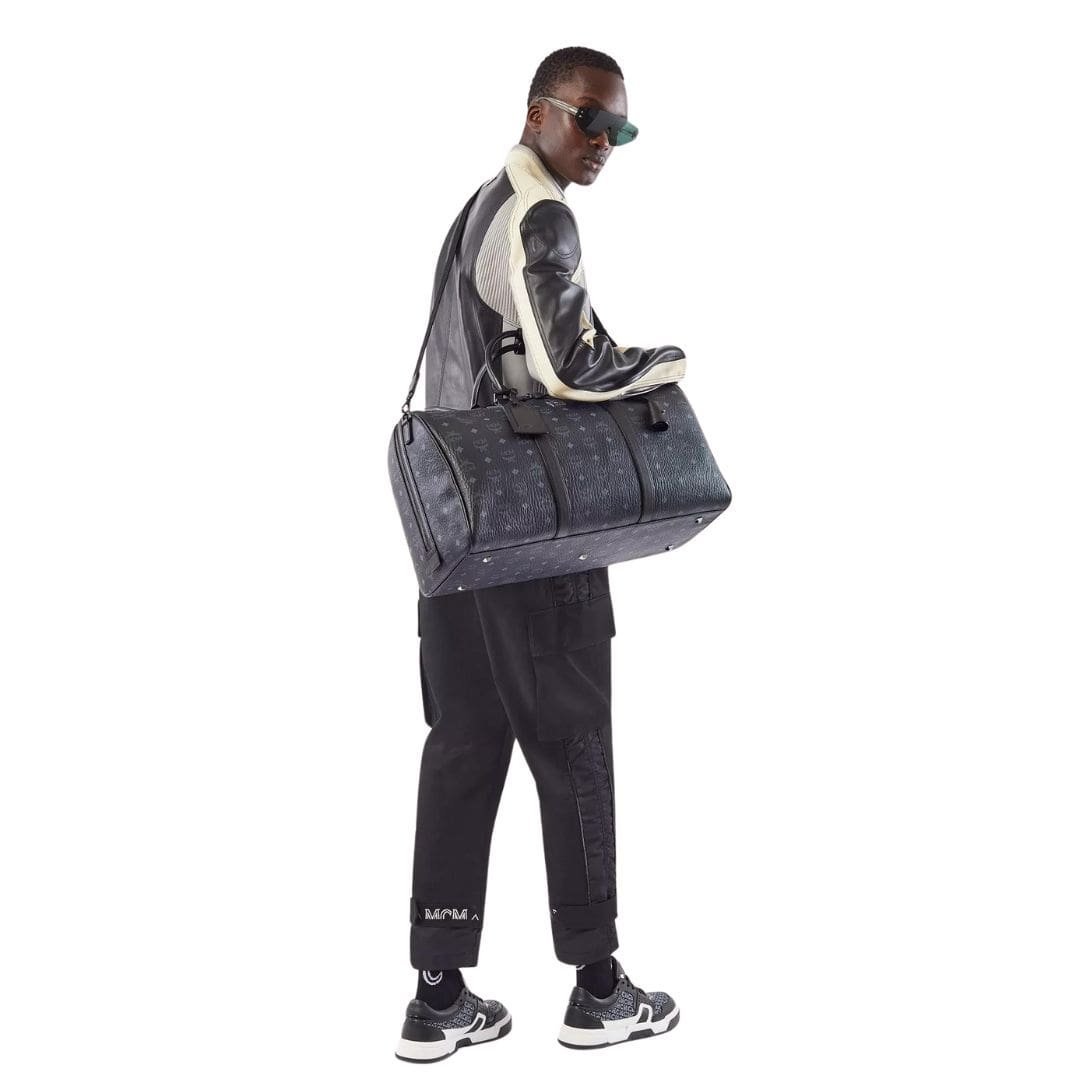 MCM OTTOMAR WEEKENDER BAG IN VISETOS BLACK - Image 5