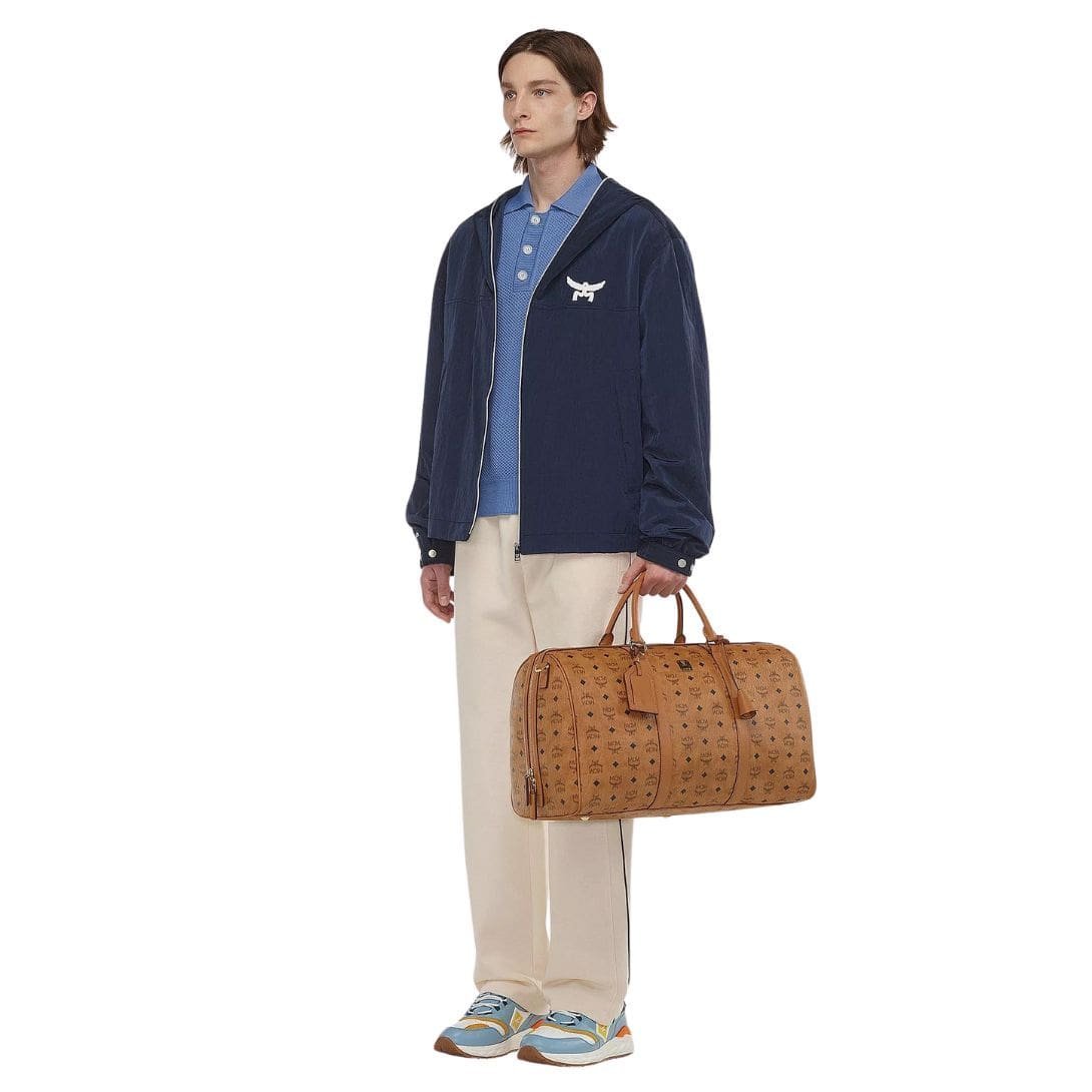 MCM OTTOMAR WEEKENDER BAG IN VISETOS COGNAC - Image 5