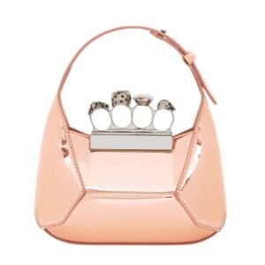 ALEXANDER MCQUEEN WOMENS THE JEWELLED HOBO MINI BAG IN LIGHT PINK