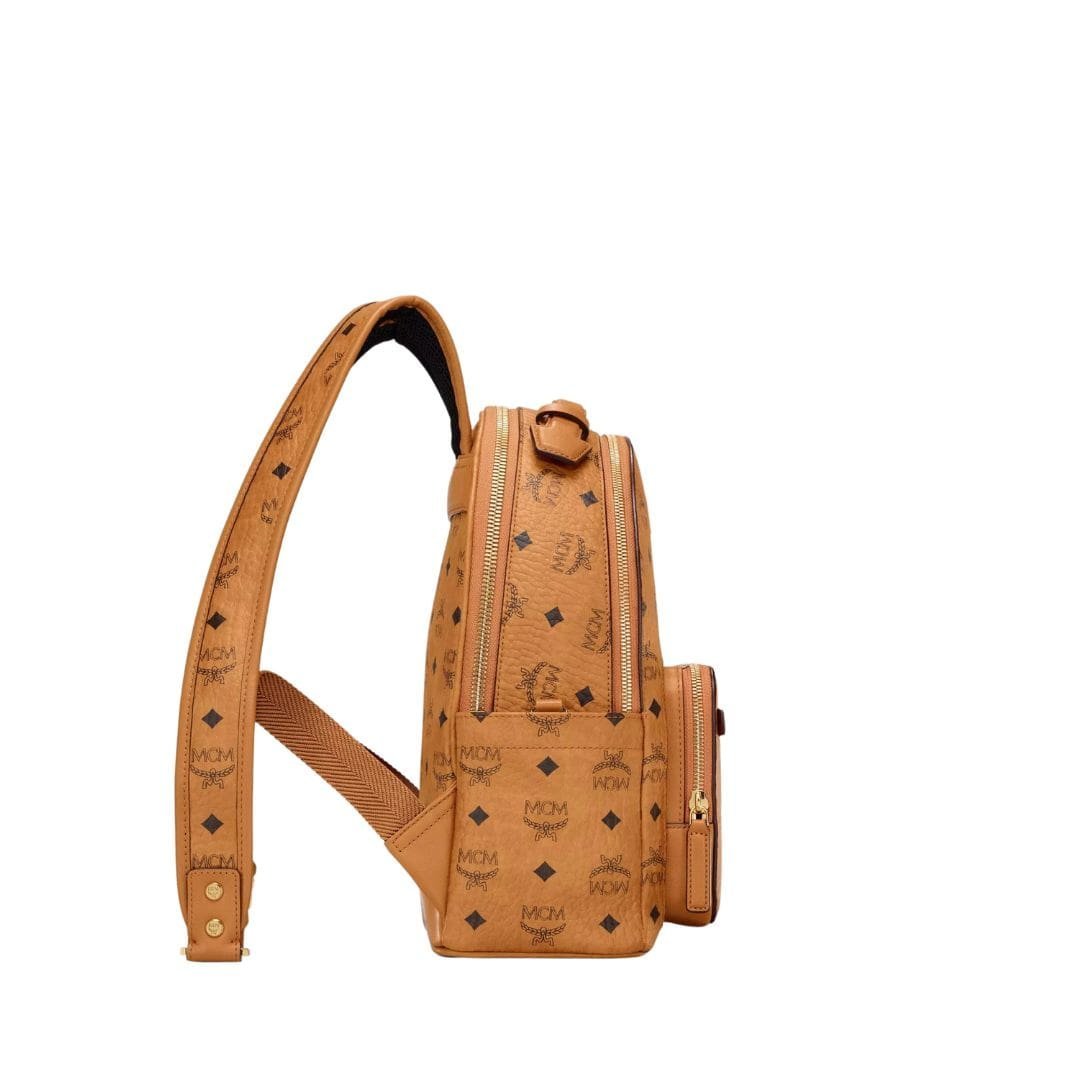MCM SMALL STARK BACKPACK IN VISETOS COGNAC - Image 6