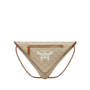 MCM HIMMEL TRIANGLE POUCH IN LAURETOS BEIGE