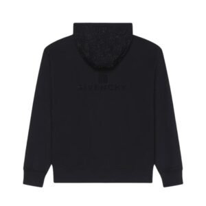 GIVENCHY BOXY FIT HOODIE IN FLEECE WITH RHINESTONES