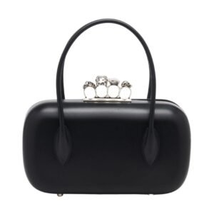 ALEXANDER MCQUEEN WOMENS THE REVERSE CLUTCH IN BLACK