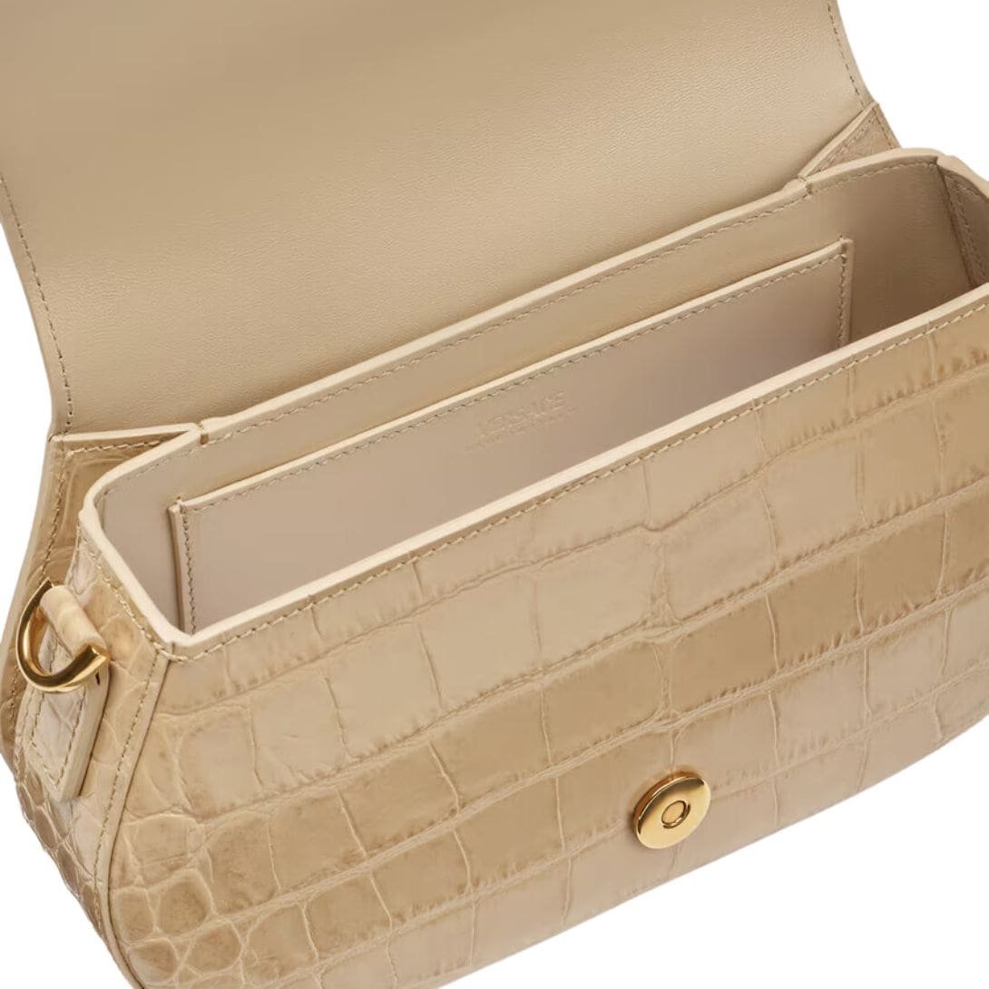 VERSACE CROC-EFFECT GRECA GODDESS SHOULDER BAG - Image 4