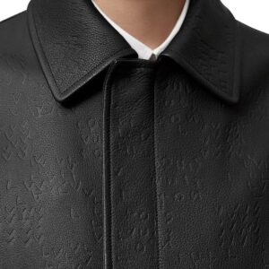 LOUIS VUITTON DAMIER SPREAD LEATHER BLOUSON