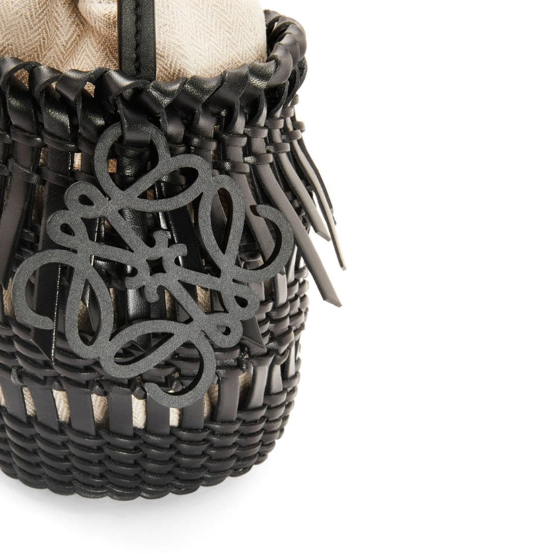 LOEWE SMALL FRINGED BUCKET BAG IN CALFSKIN - Image 2