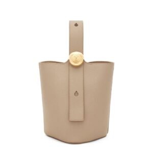 LOEWE PEBBLE MINI BUCKET BAG IN SOFT GRAINED CALFSKIN