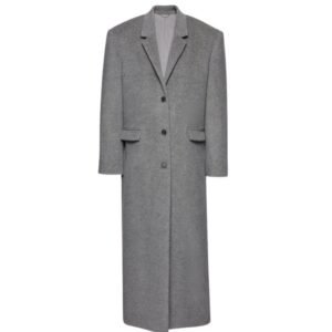 MAGDA BUTRYM SINGLE-BREASTED LONG WOOL COAT IN GREY