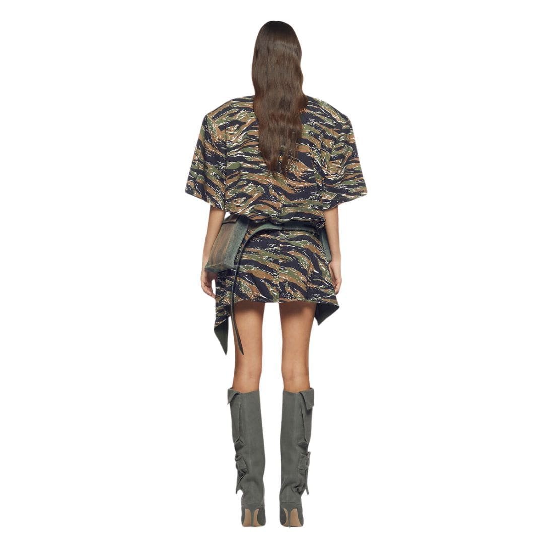 THE ATTICO MILITARY AND LIGHT BROWN MINI SKIRT - Image 2