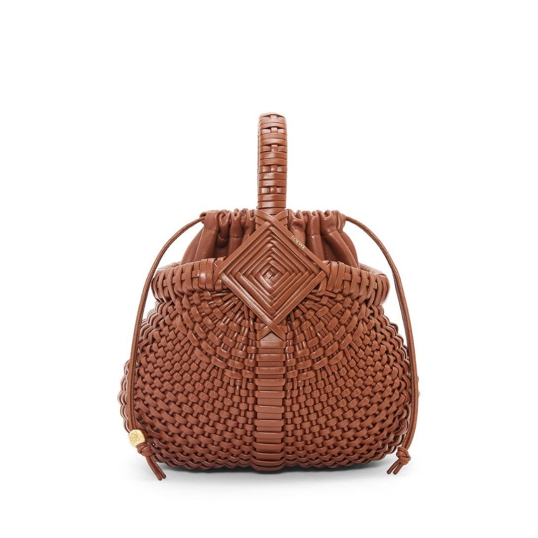 LOEWE DIAMOND ROUND BASKET MINI BAG IN CALFSKIN - Image 6