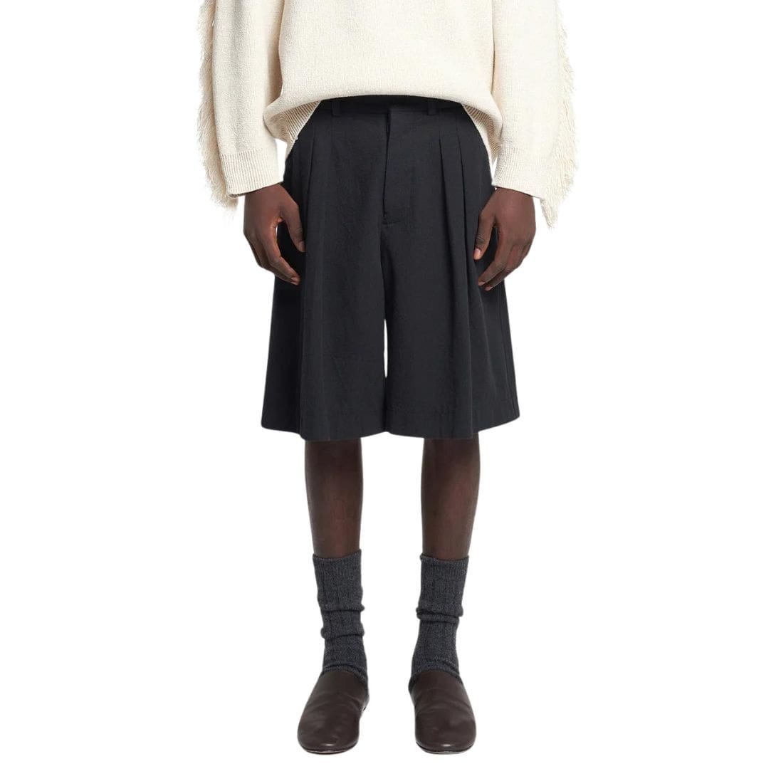 NANUSHKA CARSTEN WASHED-CANVAS SHORTS BLACK - Image 5