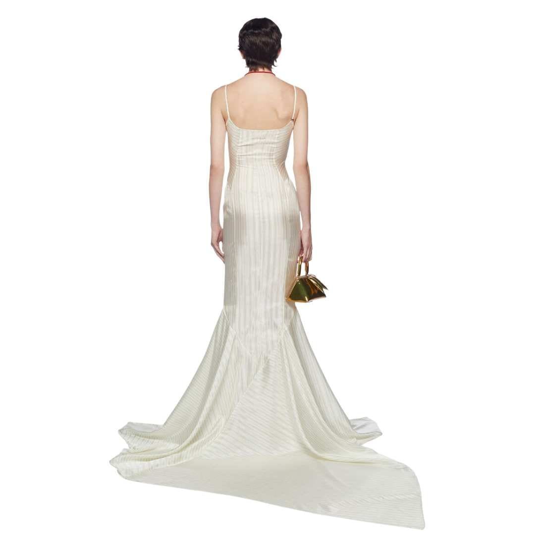 THE ATTICO MILK LONG DRESS - Image 2