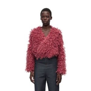 LOEWE MOHAIR BLEND CROPPED CARDIGAN