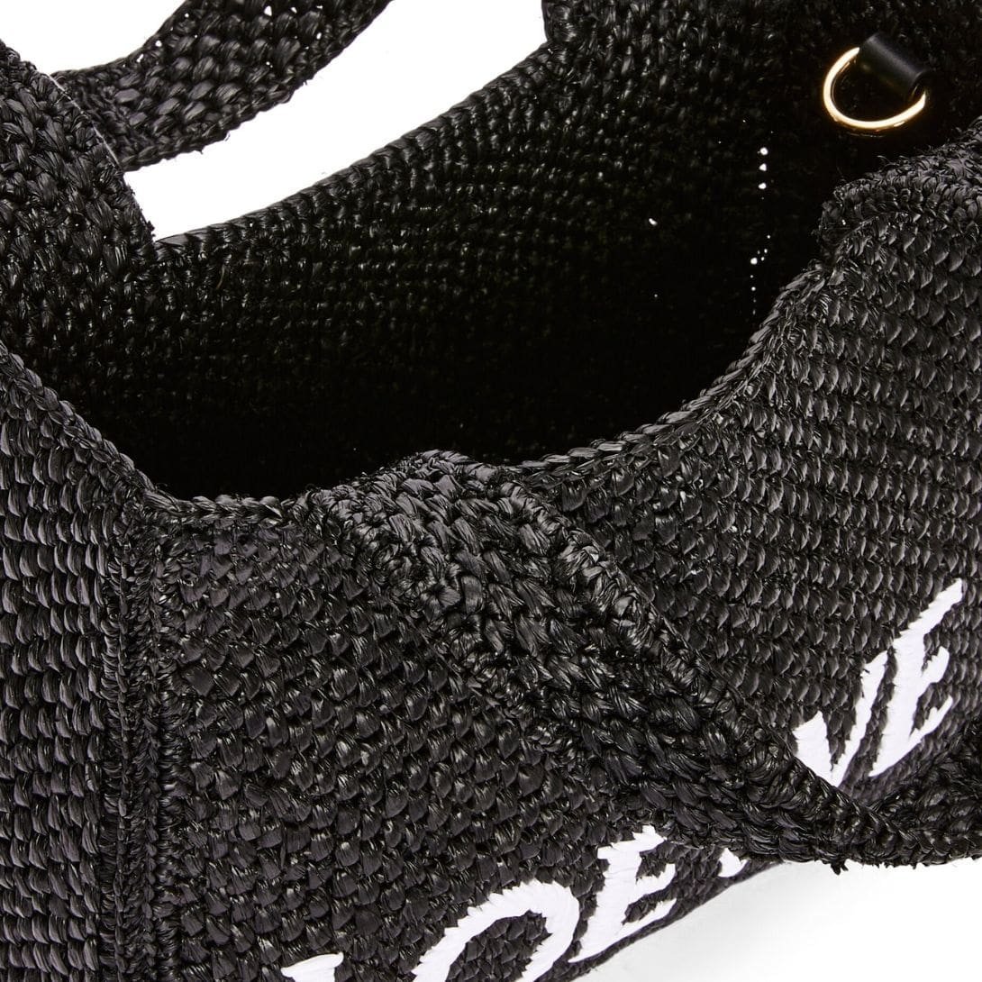 LOEWE FONT TOTE MINI BAG IN RAFFIA - Image 5