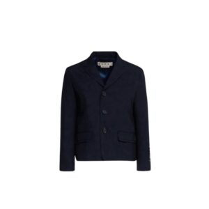 MARNI BLUE BABY JACKET IN TROPICAL WOOL