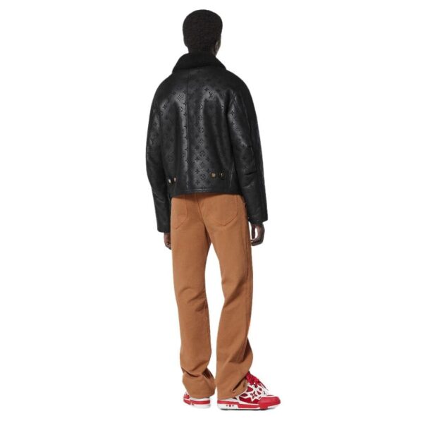 LOUIS VUITTON SHEARLING EMBOSSED MONOGRAM JACKET - Image 3