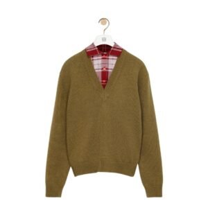 LOEWE TROMPE LOEIL SWEATER IN WOOL AND SILK