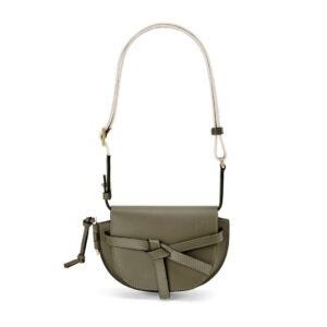 LOEWE GATE DUAL MINI BAG IN SOFT CALFSKIN AND JACQUARD