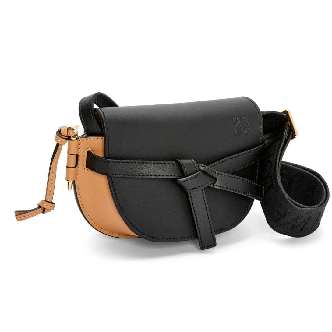 LOEWE GATE DUAL MINI BAG IN SOFT CALFSKIN AND JACQUARD - Image 2