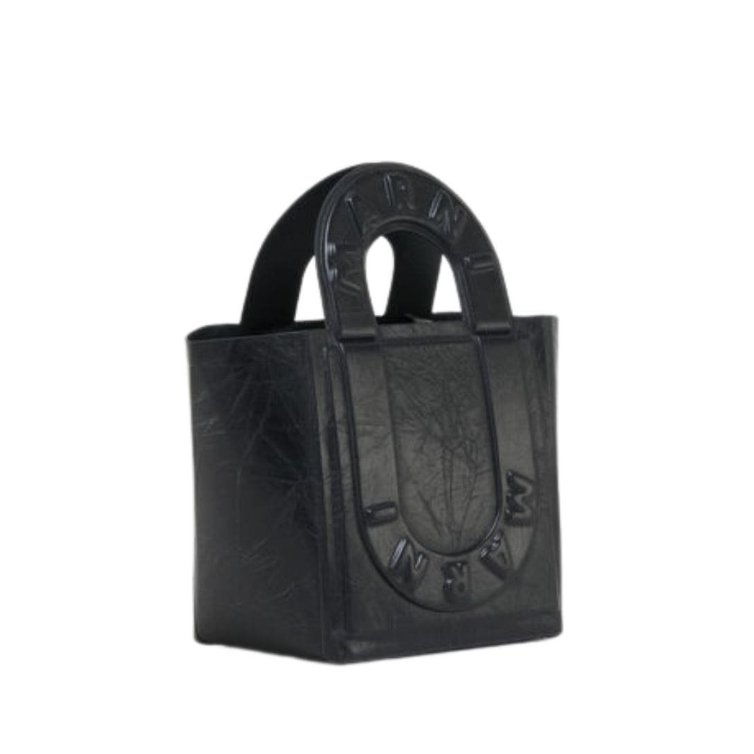 MARNI BLACK LEATHER SWEEDY SMALL TOTE BAG - Image 5