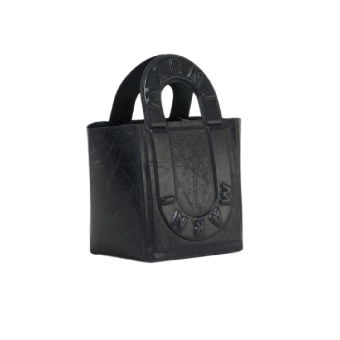 MARNI BLACK LEATHER SWEEDY SMALL TOTE BAG - Image 5