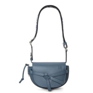 LOEWE GATE DUAL MINI BAG IN SOFT CALFSKIN AND JACQUARD